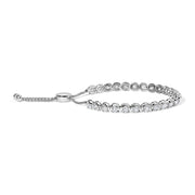 Bids.com 14K White Gold 6.00 Cttw Diamond 4â€-10â€ Adjustable Bolo Tennis Bracelet (I-J Color, I1-I2 Clarity) Bracelets White Smoke White.Gold / 9.5