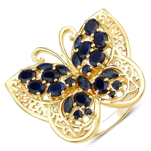 Bids.com 2.86 Carat Genuine Blue Sapphire .925 Sterling Silver Ring Rings White Smoke size 6.00,size 7.00,size 8.00,size 9.00