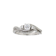 Bids.com .70ct Diamond Engagement Ring Set 14KT White Gold Rings White Smoke 7.0