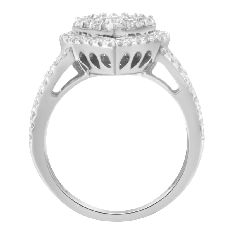 Bids.com .925 Sterling Silver Diamond Cluster Ring (1 1/2 Cttw, H-I Color, I1-I2 Clarity) - Size 6 Rings White Smoke 8 / White.Sterling Silver,7.5 / White.Sterling Silver,7 / White.Sterling Silver,6.5 / White.Sterling Silver,6 / White.Sterling Silver
