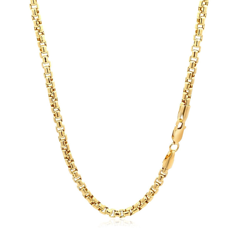 Bids.com 3.4mm 14k Yellow Gold Round Box Chain Necklaces White Smoke 18 / Yellow Gold,20 / Yellow Gold,22 / Yellow Gold,24 / Yellow Gold