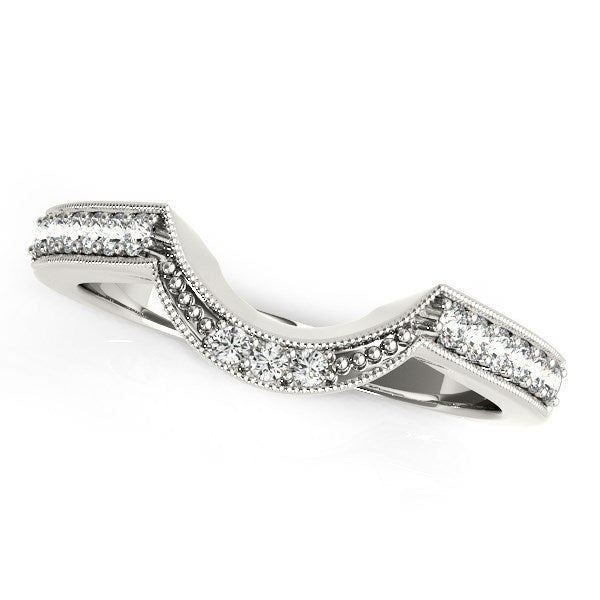 Bids.com 14k White Gold Round Diamond Curved Antique Wedding Band (1/4 cttw) Rings White Smoke 3 / White Gold,3.5 / White Gold,4 / White Gold,4.5 / White Gold,5 / White Gold,5.5 / White Gold,6 / White Gold,6.5 / White Gold,7 / White Gold,7.5 / White Gold,8 / White Gold,8.5 / White Gold,9 / White Gold