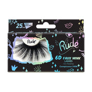 Rude Cosmetics Essential Faux Mink 6D Lashes False Eyelashes Light Gray Conspicuous