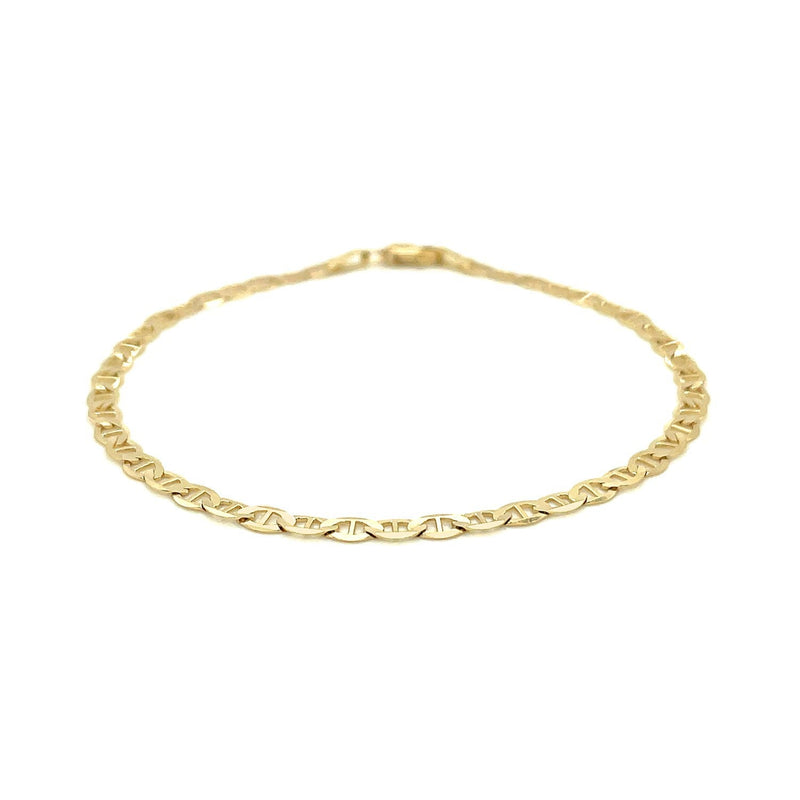 Bids.com 3.2mm 14k Yellow Gold Mariner Link Anklet Accessories White Smoke 10 / Yellow Gold