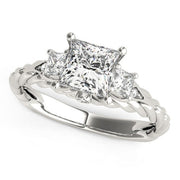 Bids.com 14k White Gold Princess Cut 3 Stone Antique Style Diamond Ring (1 1/8 cttw) Rings White Smoke 3 / White Gold,3.5 / White Gold,4 / White Gold,4.5 / White Gold,5 / White Gold,5.5 / White Gold,6 / White Gold,6.5 / White Gold,7 / White Gold,7.5 / White Gold,8 / White Gold,8.5 / White Gold,9 / White Gold