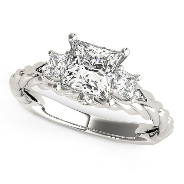 Bids.com 14k White Gold Princess Cut 3 Stone Antique Style Diamond Ring (1 1/8 cttw) Rings White Smoke 3 / White Gold,3.5 / White Gold,4 / White Gold,4.5 / White Gold,5 / White Gold,5.5 / White Gold,6 / White Gold,6.5 / White Gold,7 / White Gold,7.5 / White Gold,8 / White Gold,8.5 / White Gold,9 / White Gold