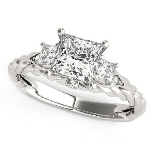 Bids.com 14k White Gold Princess Cut 3 Stone Antique Style Diamond Ring (1 1/8 cttw) Rings White Smoke 3 / White Gold,3.5 / White Gold,4 / White Gold,4.5 / White Gold,5 / White Gold,5.5 / White Gold,6 / White Gold,6.5 / White Gold,7 / White Gold,7.5 / White Gold,8 / White Gold,8.5 / White Gold,9 / White Gold