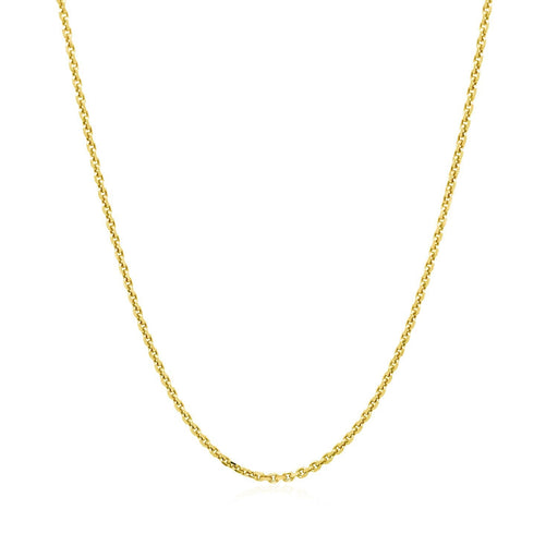 Bids.com 14k Yellow Gold Diamond Cut Cable Link Chain 1.4mm Necklaces White Smoke 16 / Yellow Gold,18 / Yellow Gold,20 / Yellow Gold,24 / Yellow Gold,One / Yellow Gold