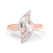 Bids.com 0.29 Carat Genuine White Diamond 14K Rose Gold Ring (E-F Color, SI1-SI2 Clarity) Rings White Smoke size 7.50,size 7.00