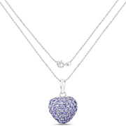 Bids.com 7.00 Carat Genuine Tanzanite .925 Sterling Silver Pendant Pendants White Smoke