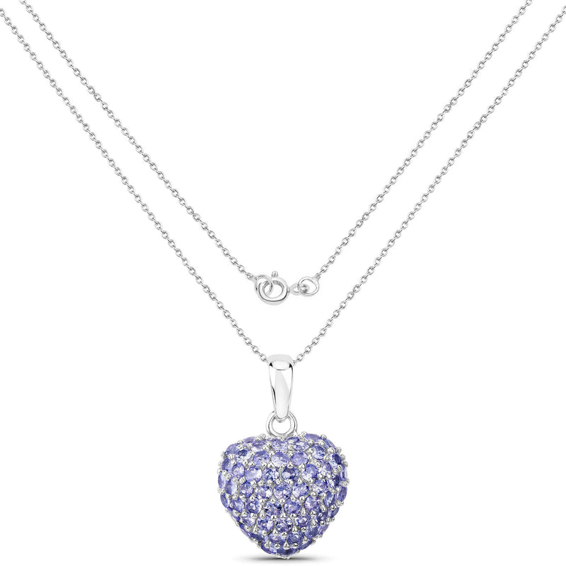Bids.com 7.00 Carat Genuine Tanzanite .925 Sterling Silver Pendant Pendants White Smoke