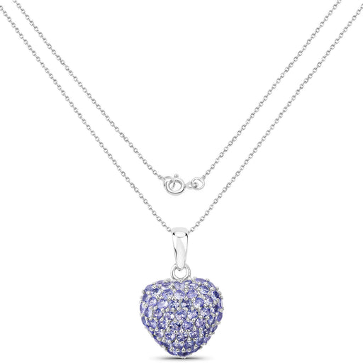 Bids.com 7.00 Carat Genuine Tanzanite .925 Sterling Silver Pendant Pendants White Smoke