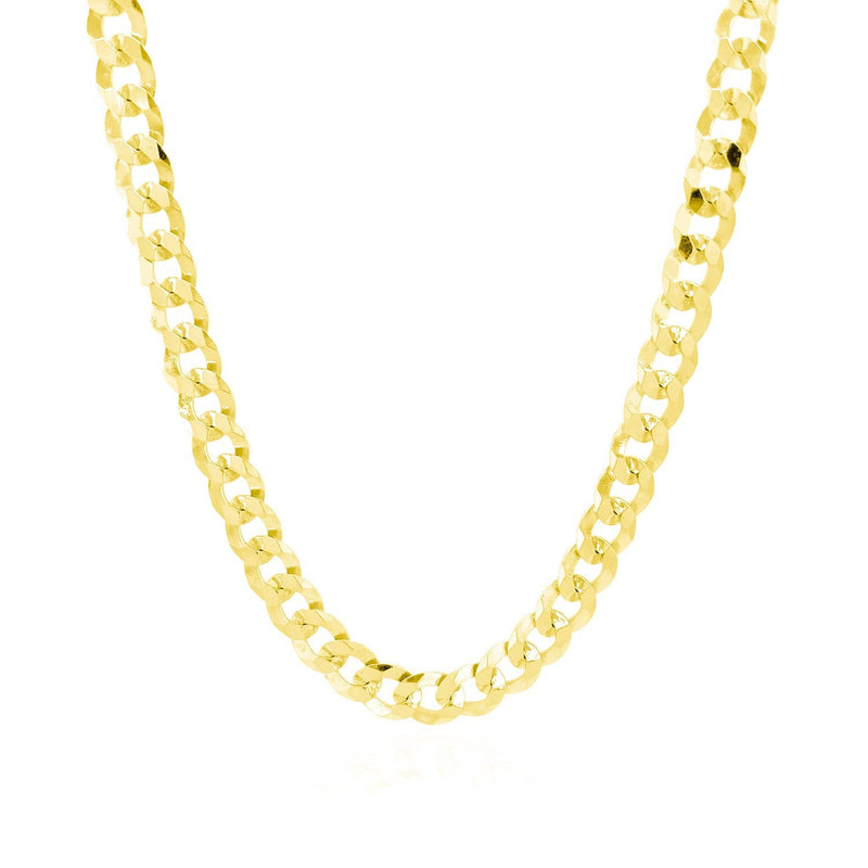 Bids.com 5.7mm 14k Yellow Gold Solid Curb Chain Necklaces White Smoke 20 / Yellow Gold,22 / Yellow Gold,24 / Yellow Gold,30 / Yellow Gold
