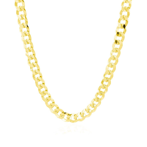 Bids.com 5.7mm 14k Yellow Gold Solid Curb Chain Necklaces White Smoke 20 / Yellow Gold,22 / Yellow Gold,24 / Yellow Gold,30 / Yellow Gold