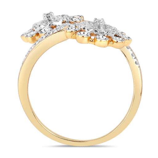 Bids.com 0.56 Carat Genuine White Diamond 14K Yellow Gold Ring (E-F Color, SI1-SI2 Clarity) Rings White Smoke size 6.00