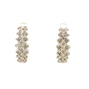 Bids.com 1.09ct Diamond Diamond Hoop Earrings 14KT White Gold Earrings White Smoke