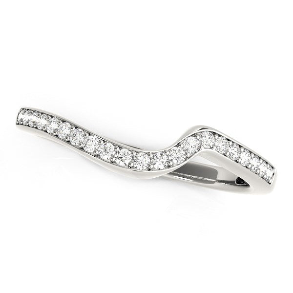Bids.com 14k White Gold Modern Curved Wedding Ring (1/5 cttw) Rings White Smoke 3 / White Gold,3.5 / White Gold,4 / White Gold,4.5 / White Gold,5 / White Gold,5.5 / White Gold,6 / White Gold,6.5 / White Gold,7 / White Gold,7.5 / White Gold,8 / White Gold,8.5 / White Gold,9 / White Gold