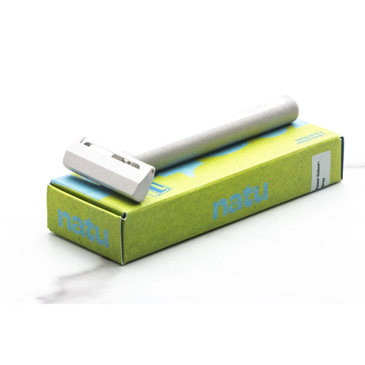 NATU NATU | Grey Pivoting Head Single Edge Safety Razor Razors & Razor Blades White Smoke
