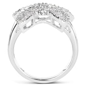 Bids.com 0.58 Carat Genuine White Diamond .925 Sterling Silver Ring Rings White Smoke size 8.00,size 6.00,size 7.00,size 9.00