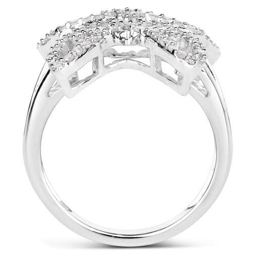 Bids.com 0.58 Carat Genuine White Diamond .925 Sterling Silver Ring Rings White Smoke size 8.00,size 6.00,size 7.00,size 9.00