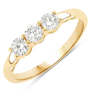 Bids.com 0.51 Carat Genuine Lab Grown Diamond 14K Yellow Gold Ring Rings White Smoke size 6.00,size 7.00,size 8.00