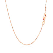 Bids.com 14k Rose Gold Diamond Cut Cable Link Chain 1.1mm Necklaces White Smoke 16 / Rose Gold,18 / Rose Gold,20 / Rose Gold