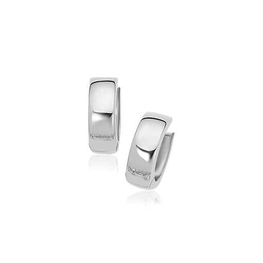 Bids.com 10k White Gold Snuggable Hoop Earrings Earrings White Smoke White Gold
