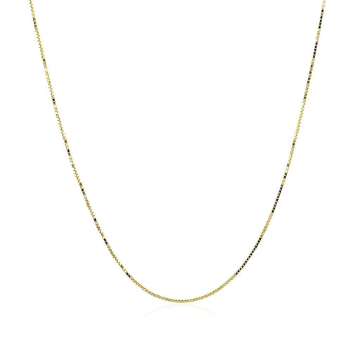 Bids.com 14k Yellow Gold Classic Box Chain 0.6mm Necklaces White Smoke 13 / Yellow Gold,16 / Yellow Gold,17 / Yellow Gold,18 / Yellow Gold,20 / Yellow Gold,24 / Yellow Gold