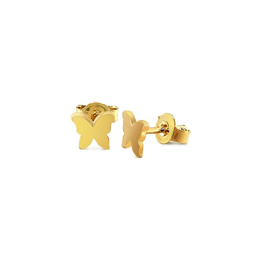 Bids.com 14k Yellow Gold Polished Butterfly Earrings Earrings White Smoke Yellow Gold