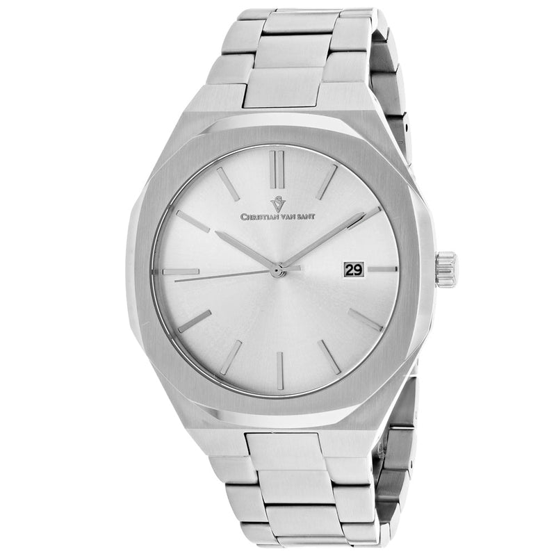 Bids.com Christian Van Sant Men's Octavius Slim Watches White Smoke