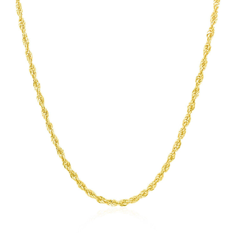 Bids.com 2.0mm 14k Yellow Gold Light Rope Chain Necklaces White Smoke 16 / Yellow Gold,18 / Yellow Gold,20 / Yellow Gold