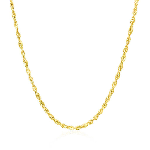 Bids.com 2.0mm 14k Yellow Gold Light Rope Chain Necklaces White Smoke 16 / Yellow Gold,18 / Yellow Gold,20 / Yellow Gold