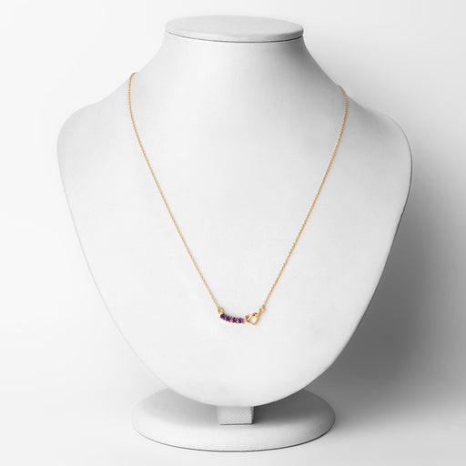 Bids.com 0.24 Carat Genuine Amethyst .925 Sterling Silver Necklace Necklaces Lavender size 18.00