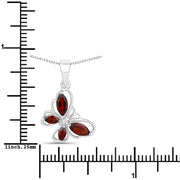 Bids.com 0.80 Carat Genuine Garnet .925 Sterling Silver Pendant Pendants White Smoke