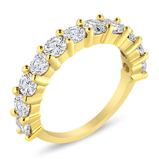 Bids.com 14K Yellow Gold Plated .925 Sterling Silver 2.00 Cttw Shared Prong Set Round-Diamond 11 Stone Band Ring (J-K Color, I1-I2 Clarity) - Size 7 Rings White Smoke 7 / Yellow.Sterling Silver,8 / Yellow.Sterling Silver,6 / Yellow.Sterling Silver