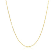 Bids.com 10k Yellow Gold Diamond Cut Cable Link Chain (1.10 mm) Necklaces White Smoke 16 / Yellow Gold,18 / Yellow Gold,20 / Yellow Gold