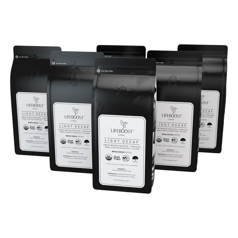 Lifeboost Coffee Light Decaf Decaf Roast Dark Slate Gray Whole Bean / 6