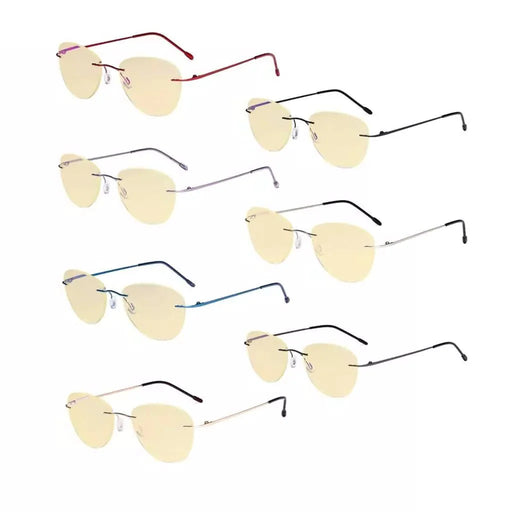 eyekeeper.com 7 Pack Rimless Blue Light Blocking Reading Glasses TMWK9901B Eyeglasses White Smoke 7 Pairs Mix / without magnification,7 Pairs Mix / +0.50,7 Pairs Mix / +1.00,7 Pairs Mix / +1.25,7 Pairs Mix / +1.50,7 Pairs Mix / +2.00,7 Pairs Mix / +2.50,7 Pairs Mix / +3.00,7 Pairs Mix / +3.50