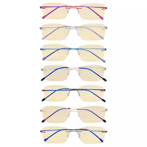 eyekeeper.com 7 Pack Rimless Blue Light Blocking Reading Glasses TMWK9905B Eyeglasses White Smoke 7 Pairs Mix / without magnification,7 Pairs Mix / +0.50,7 Pairs Mix / +1.00,7 Pairs Mix / +1.25,7 Pairs Mix / +1.50,7 Pairs Mix / +1.75,7 Pairs Mix / +2.00,7 Pairs Mix / +2.50,7 Pairs Mix / +3.00,7 Pairs Mix / +3.50