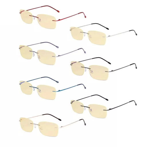 eyekeeper.com 7 Pack Rimless Blue Light Blocking Reading Glasses TMWK9905B Eyeglasses White Smoke 7 Pairs Mix / without magnification,7 Pairs Mix / +0.50,7 Pairs Mix / +1.00,7 Pairs Mix / +1.25,7 Pairs Mix / +1.50,7 Pairs Mix / +1.75,7 Pairs Mix / +2.00,7 Pairs Mix / +2.50,7 Pairs Mix / +3.00,7 Pairs Mix / +3.50