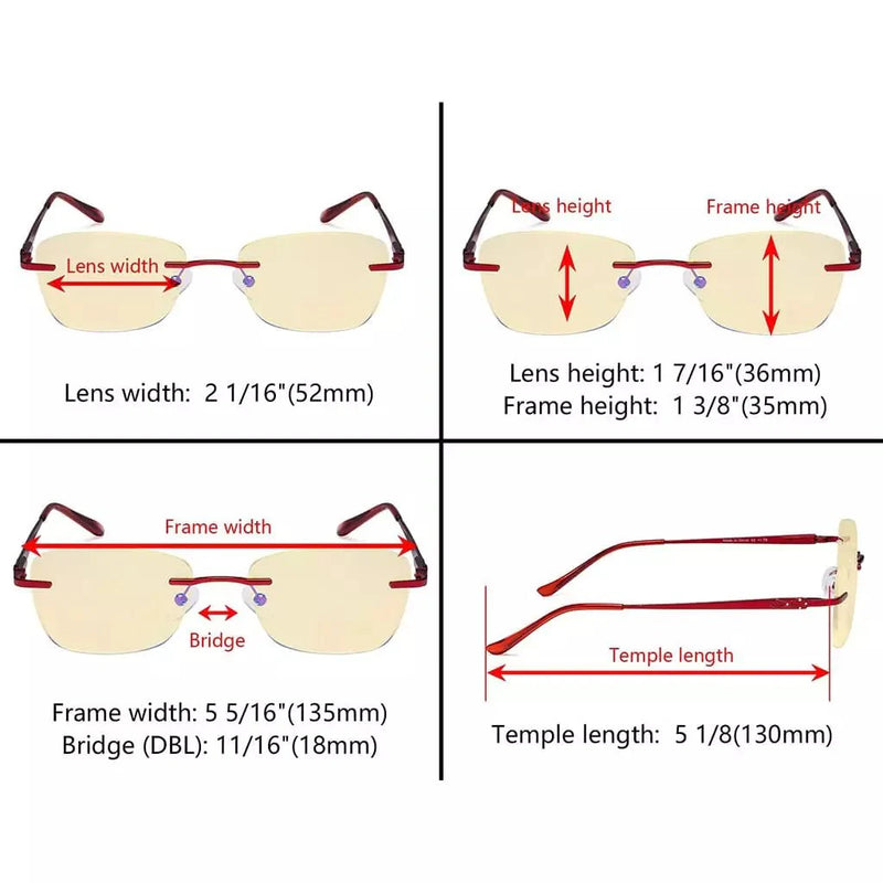 eyekeeper.com 7 Pack Rimless Blue Light Blocking Reading Glasses TMWK9906A Eyeglasses White Smoke 7 Pairs Mix / without magnification,7 Pairs Mix / +0.50,7 Pairs Mix / +1.00,7 Pairs Mix / +1.25,7 Pairs Mix / +1.50,7 Pairs Mix / +1.75,7 Pairs Mix / +2.00,7 Pairs Mix / +2.50,7 Pairs Mix / +3.00,7 Pairs Mix / +3.50