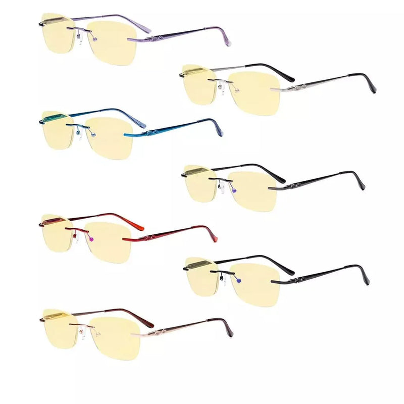 eyekeeper.com 7 Pack Rimless Blue Light Blocking Reading Glasses TMWK9906A Eyeglasses White Smoke 7 Pairs Mix / without magnification,7 Pairs Mix / +0.50,7 Pairs Mix / +1.00,7 Pairs Mix / +1.25,7 Pairs Mix / +1.50,7 Pairs Mix / +1.75,7 Pairs Mix / +2.00,7 Pairs Mix / +2.50,7 Pairs Mix / +3.00,7 Pairs Mix / +3.50