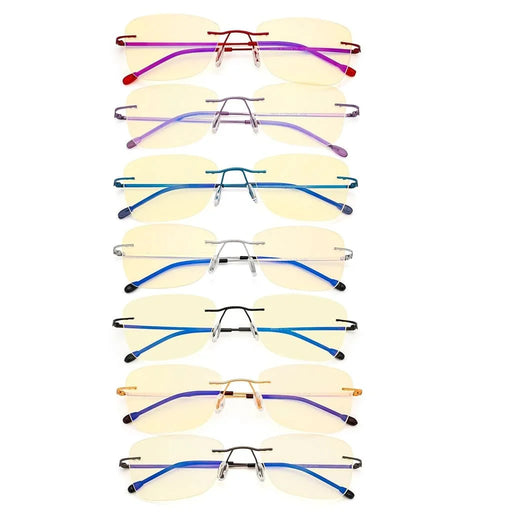 eyekeeper.com 7 Pack Rimless Blue Light Blocking Reading Glasses TMWK9906B Eyeglasses White Smoke 7 Pairs Mix / without magnification,7 Pairs Mix / +0.50,7 Pairs Mix / +1.25,7 Pairs Mix / +1.50,7 Pairs Mix / +1.75,7 Pairs Mix / +2.00,7 Pairs Mix / +2.50,7 Pairs Mix / +3.00,7 Pairs Mix / +3.50