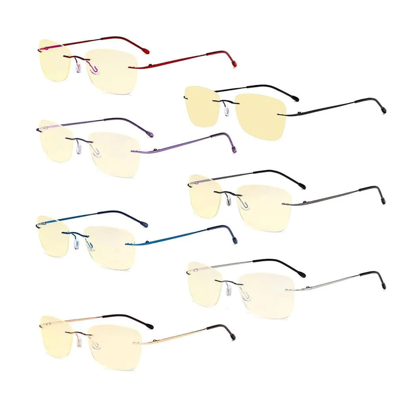 eyekeeper.com 7 Pack Rimless Blue Light Blocking Reading Glasses TMWK9906B Eyeglasses White Smoke 7 Pairs Mix / without magnification,7 Pairs Mix / +0.50,7 Pairs Mix / +1.25,7 Pairs Mix / +1.50,7 Pairs Mix / +1.75,7 Pairs Mix / +2.00,7 Pairs Mix / +2.50,7 Pairs Mix / +3.00,7 Pairs Mix / +3.50