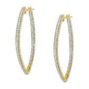 Bids.com 10k Yellow Gold Round Cut Diamond Earrings (1 cttw, I-J Color, I2-I3 Clarity) Earrings White Smoke Yellow.Gold / 1