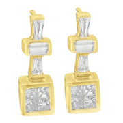 Bids.com 14K Yellow Gold 1 1/3 cttw Diamond Hoop Earrings (G-H, VS1-VS2) Earrings White Smoke Yellow.Gold / 1.33