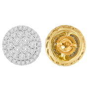 Bids.com 10K Yellow Gold Round Cut Diamond Earrings (1.5 cttw, H-I Color, I2-I3 Clarity) Earrings White Smoke Yellow.Gold / 1.48