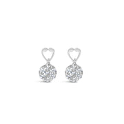 Bids.com 14K White Gold 1 1/4 cttw Round Cut Diamond Earrings (H-I, I1-I2) Earrings White Smoke White.Gold / 1.17