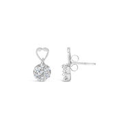Bids.com 14K White Gold 1 1/4 cttw Round Cut Diamond Earrings (H-I, I1-I2) Earrings White Smoke White.Gold / 1.17