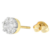 Bids.com 14K Yellow Gold 3/4 cttw Round Cut Diamond Stud Earring (I-J, SI2-I1) Earrings White Smoke Yellow.Gold / 0.84